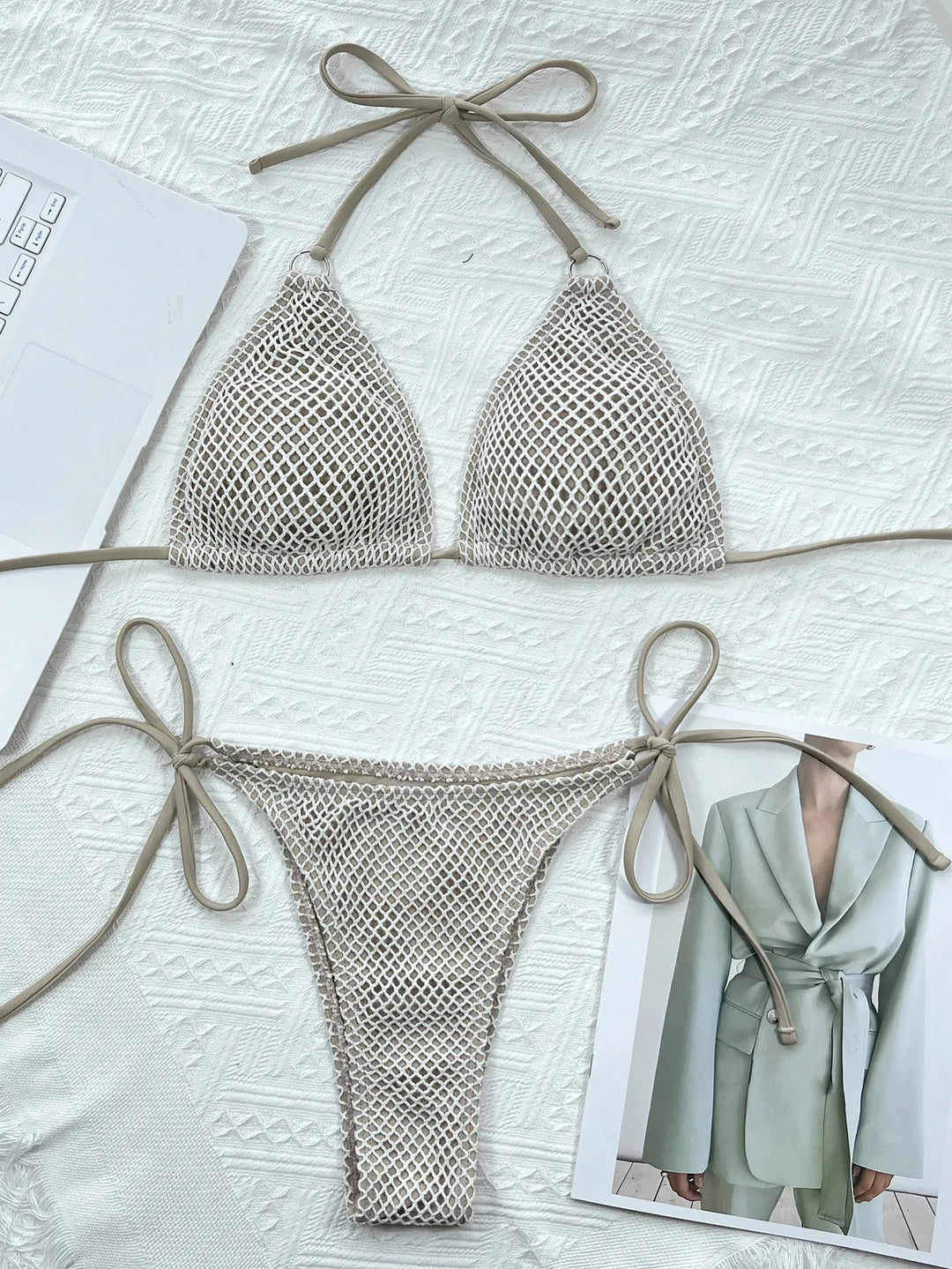 Isla | Lined mesh bikini