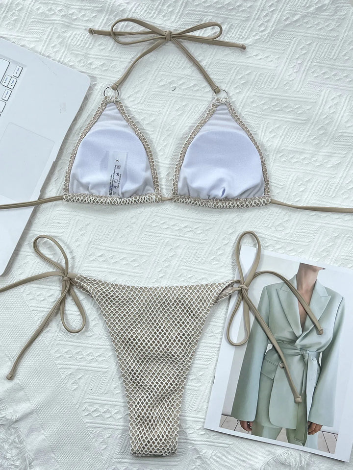 Isla | Lined mesh bikini